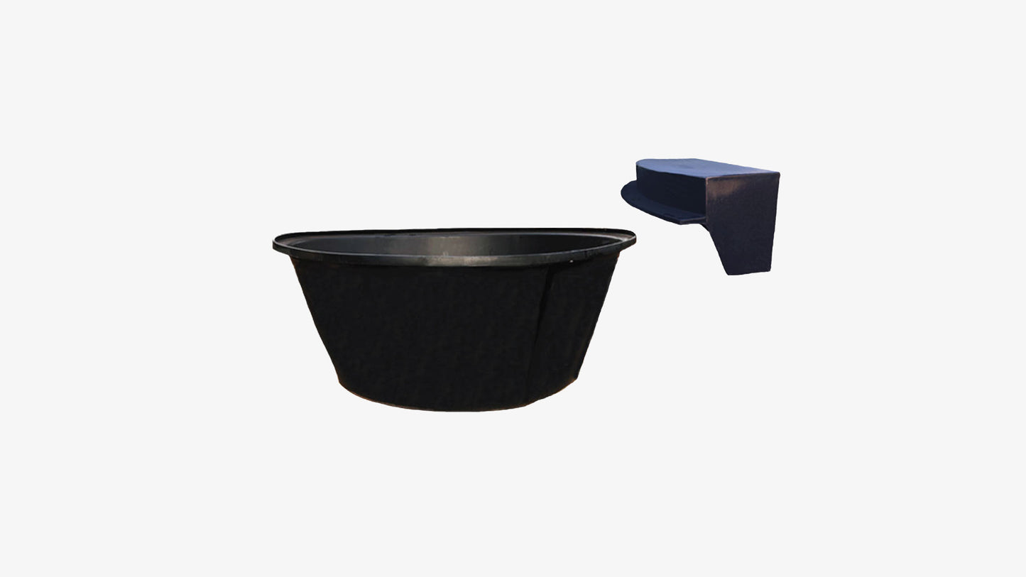 450L Round Trough with Cover