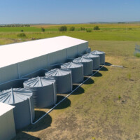Multiple Tanks Joined Together - Rainwater Tank Installation in Rural